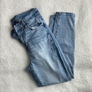 American Eagle Light Blue High Rise Jeggings, size 10 XShort